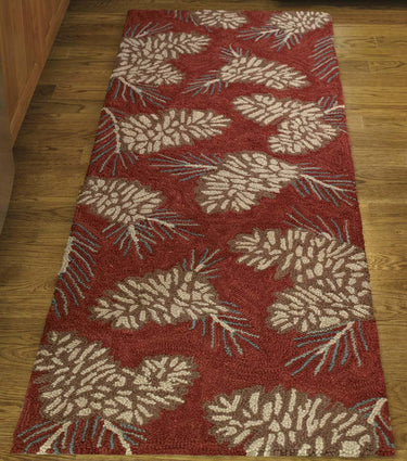 Pinecone Hooked Rug Runner - 2'X 6' Park Designs - The Fox Decor